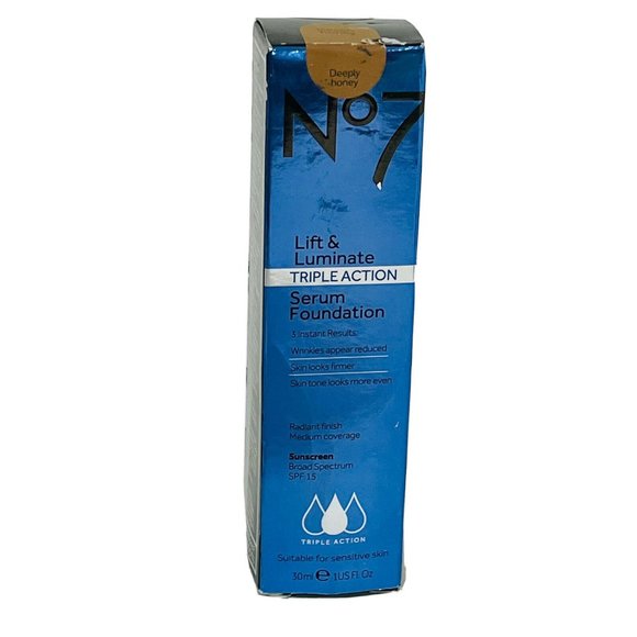 No7 Lift & Luminate Triple Action Serum Makeup Foundation SPF 15 New 1oz - Picture 1 of 5